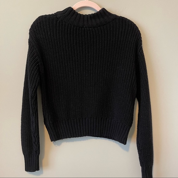 Divided Black Crop Turtleneck Sweater Size XSmall - Picture 5 of 12